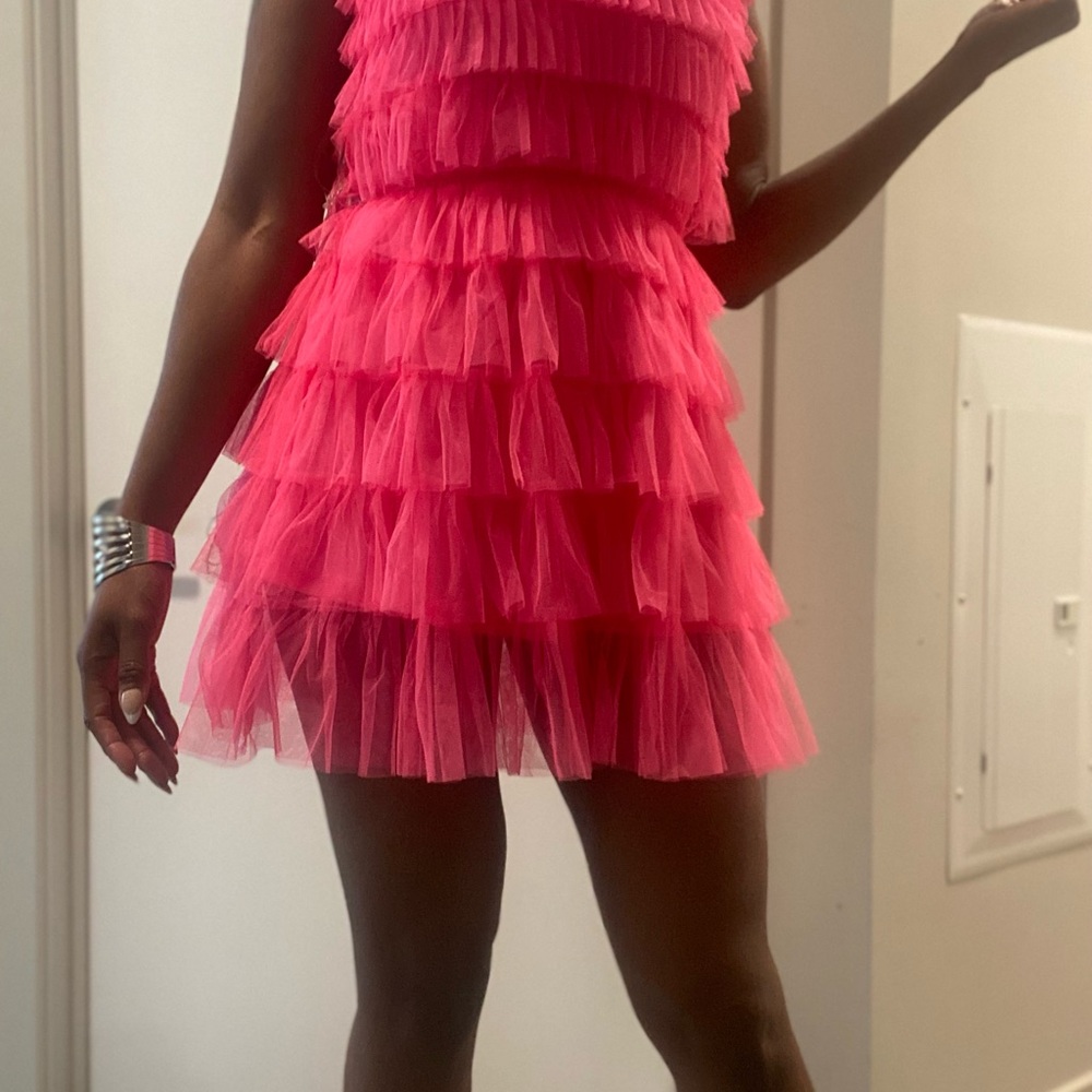 Pink Ruffled Dress - Picture 4 of 8